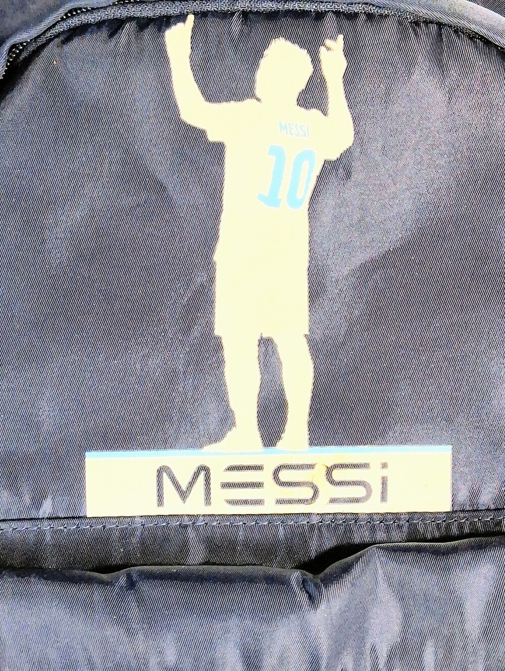 "Messi" Soccer Fever #10 Kids Navy/Light Blue Int. 5 Pocket Backpack/Knapsack - Picture 5 of 12
